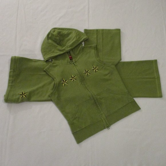 J.J. BASICS SLEEVELESS TWO (2) PIECE JADE KNIT HOODIE SET – L - Picture 10 of 16